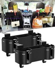 Car Headrest Backseat Cup Holder 3.7" Seat Back Organizer with Hooks High