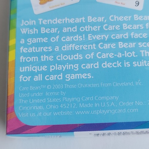 VINTAGE Care Bears Playing Cards 2003 SEALED Deck Bicycle Brand Collectible NIB - Bild 4 von 4