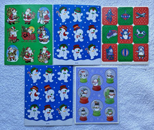 Vintage American Greetings Holiday Stickers, Classic Christmas  Winter themes