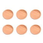 6Pcs Bamboo Flowerpot Trays Round Plant Tray