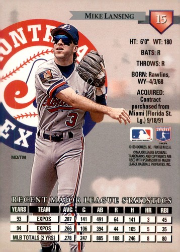 S8R9: 1995 Donruss Baseball Cards 1-250 - Picture 11 of 171