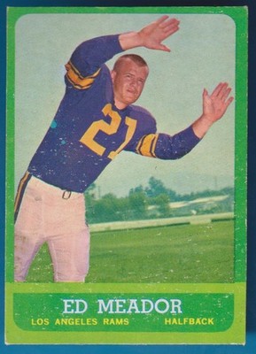 1963 Topps Ed Meader, Halfback, Los Angeles Rams(RC)(5x AP)(6x PB) # 47