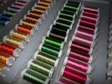 Lot of 85 SULKY Thread Spools 40 weight Rayon Mixed Solid Colors VINTAGE