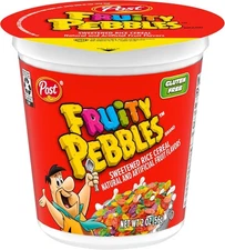 (Free Duty Tax) Fruity Pebbles Gluten Free Cereal, Sweetened Rice Crunch, On