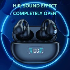Bluetooth 5.3 Wireless Earbuds Ear Clip Bone Conduction Headphones Sport Headset