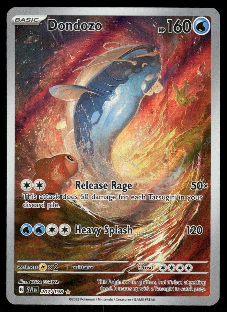 Pokemon Cards Dondozo 207/198 Scarlet & Violet Illustration Rare NM