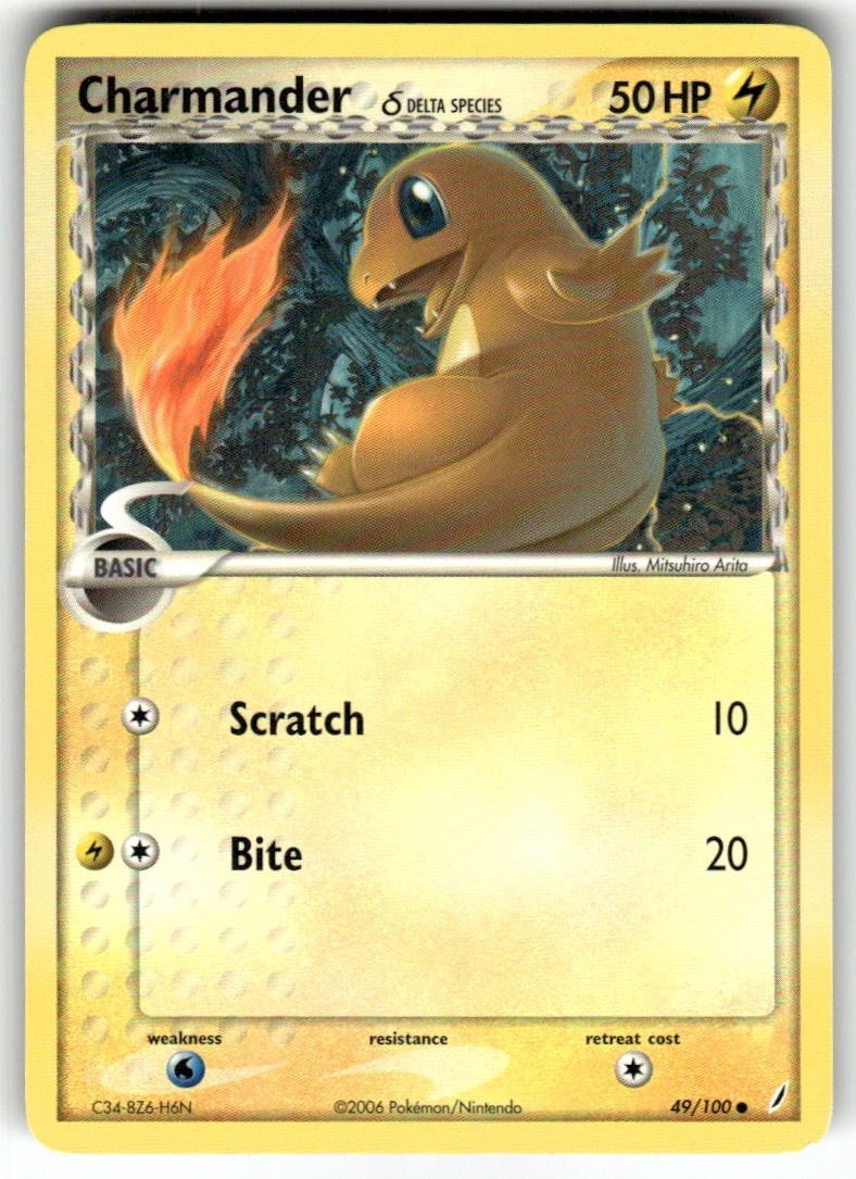 Charmander (Delta Species) 49/100 Crystal Guardians Regular NM