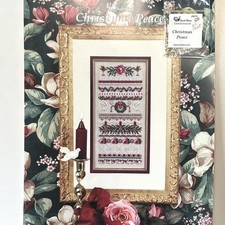Just Nan Cross Stitch OOP Christmas Peace band sampler beads xmas motifs pretty