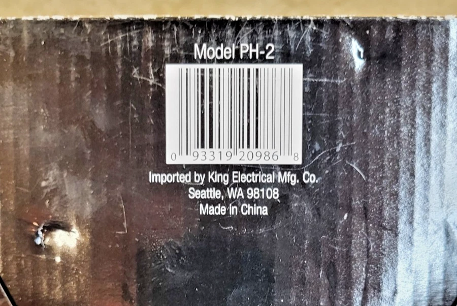 Calentador Cerámico Portátil Eléctrico King PH-2 NUEVO Foto 4 de 4
