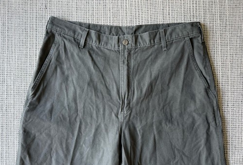 Carhartt B175 DMS Dungaree Fit Mens Size 38x34 Green Pants Pockets Workwear - Picture 2 of 16
