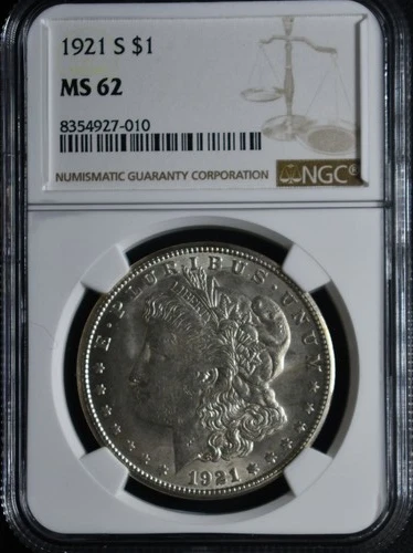 1921S Morgan Dollar NGC MS62