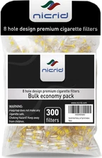 8 Hole 300 Disposable Cigarette Filters That Remove Tar, Tar Filters, Reduce Tar