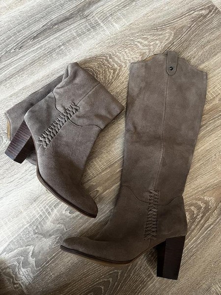 Women Dolce Vita Boots Grey Suede 37
