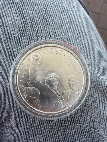 2024 1 Oz .999 Fine Silver TRUMP  Fight Fight Coin Limited Edition 🔥