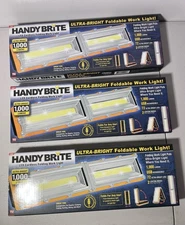 HANDY BRITE Ultra-Bright LED Foldable Work Light 1000 Lumens (LOT OF 3) NEW