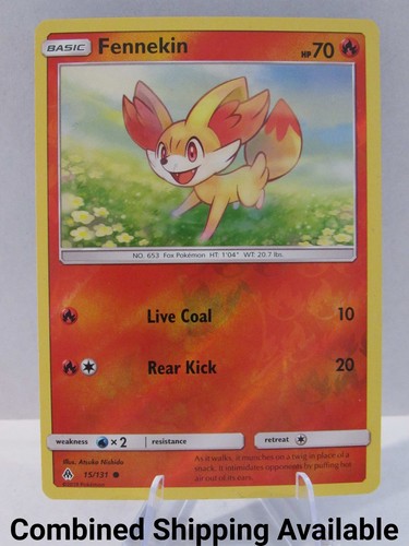 Fennekin (15) 15/131 SM - Forbidden Light LP Reverse Holo English 10051