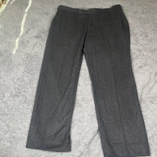 Ermenegildo Zegna Gray Wool Dress Slim Pants 58R US 38x30  Flat Front Italy