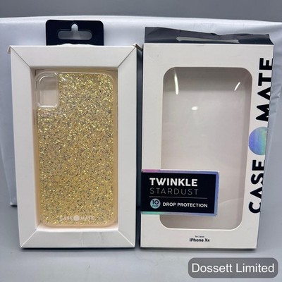 Case-Mate Twinkle Stardust Case iPhone XR 10 Ft Drop Protection Glitter Gold