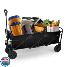 YSSOA Heavy Duty Folding Portable Hand Cart with Removable Canopy