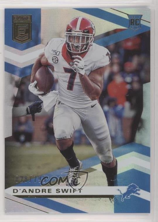 2020 Panini Donruss Elite Rookies 28/799 D'Andre Swift #109 4z8