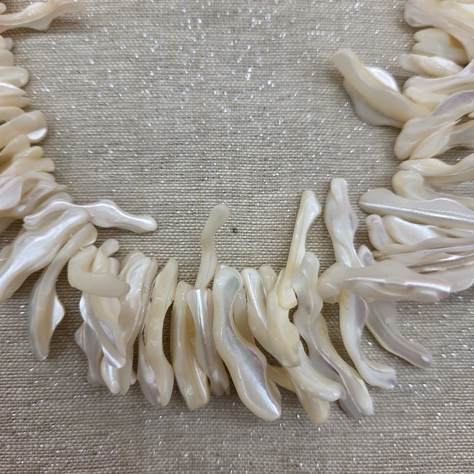 Vintage Shell Chunky Statement Beaded Necklace & … - image 7