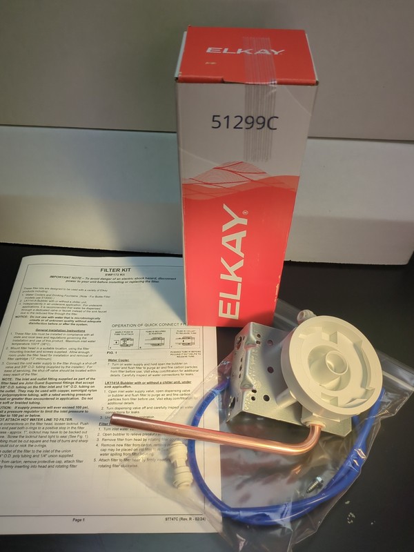 ELKAY EWF172 Water Drinking Fountain Cooler Filter Kit 1.5 gpm, 1,500 gal. 4YK10
