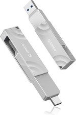 1TB External Solid State Drive, 1050MB/s Dual-Port Rotating Metal Portable SSD w