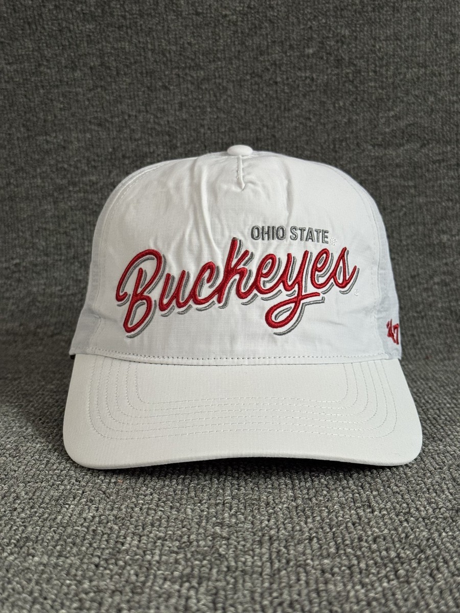 '47 Brand Ohio State Buckeyes Snapback Curved Brim White Hat
