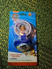 Paw Patrol CHASE Pacifier and holder - Nickelodeon - Free Shipping