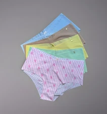 Lot 5 Victoria’s Secret sz M No-Show Cheeky Tanga Panty Bundle Pack Cheekini