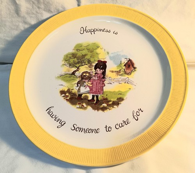 #ad #ad Laura Ashley Plate quot; Happiness is having someone to care forquot; MCM 70#x27;s England $17.50