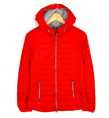 CAMEL ACTIVE Women's Puffer Jacket Size EU36 S Insulated Hooded Red Polyester