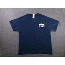 Salamone Improvements Shirt Mens Extra Large Blue Crew Neck Employee Workwear