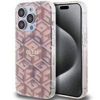 Case Guess GUHMP15LHGCUSTGP Apple Iphone 15 Pro Hardcase Iml Gcube Magsafe Rosa/