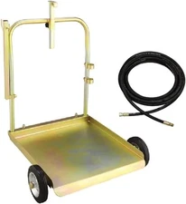 LAUCO Mobile Cart for 55 Gal Drum w/ 2000 PSI Hose – Fits 3:1 Oil Pump