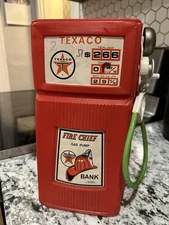 Vintage Texaco Fire Chief Plastic Toy Gas Pump And Bank ⛽