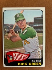 1965 Topps Baseball Card #168 Dick Green Kansas City Athletics