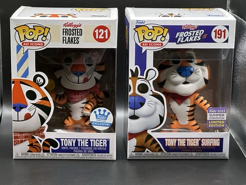 Funko Ad Icons Tony the Tiger (Exclusive) #121 & Tony Tiger Surfing Lot of 2