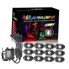 LED Rock Lights RGB Multicolor Neon Trail Rig Lights Underglow Wheel 12 pods