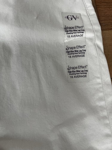 Gloria Vanderbilt Damen Shape-Effekt hoher Bund weites Bein Crops Größe 18 Durchschnitt - Bild 3 von 13