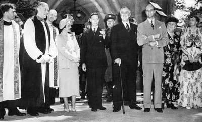 King George VI of Great Britain Queen Elizabeth outside St James E- Old Photo