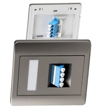Easy Installation 86 Type Fiber Opticals Outlet Wall Plate For LC Configurations