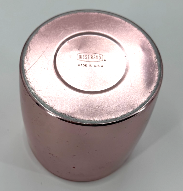Vintage West Bend Pink Color Kitchen Aluminum Retro Midcentury