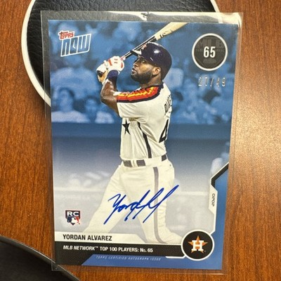2020 TOPPS NOW MLB Top 100 YORDAN ALVAREZ ASTROS BLUE ROOKIE Auto /49
