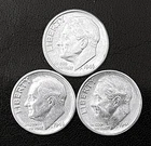 1946 P-D-S 10c SILVER Roosevelt Dimes, Year Set.   XF to AU  (R185)