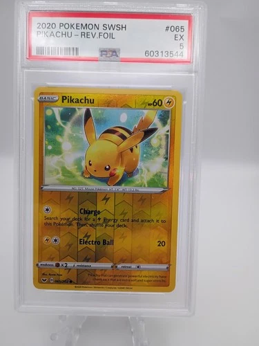 2020 Pokemon Swsh #065 Pikachu Reverse Holo PSA 5