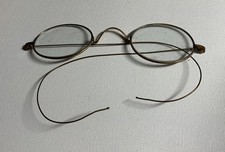 Early 20th Century Wire Frame Gold Tone Glasses Vintage Antique