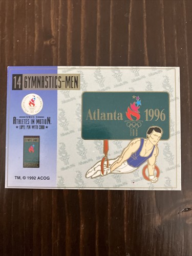 1996 Atlanta Olympic Games Athletes in Motion Card#14-GYMNASTICS-MEN