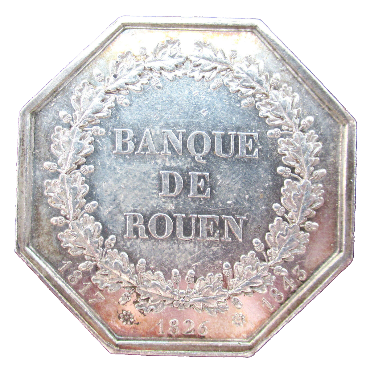 FRANCE -FOUNDED 1826- BANK OF ROUEN- - SILVER JETON -RARE | eBay