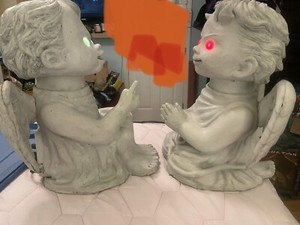 Spirit Halloween Talking Cherubs No Box Retired HTF Halloween Prop